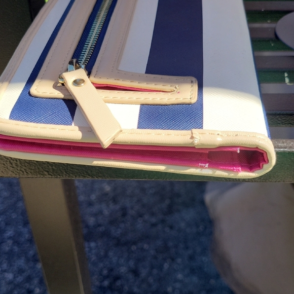 Spartina 449 Navy and Tan Striped Wallet - Picture 7 of 16